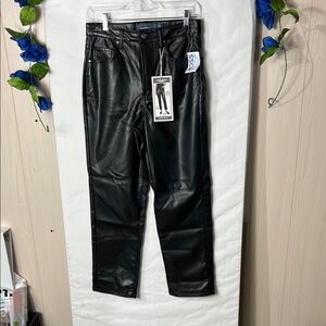 Black Faux Leather Pants